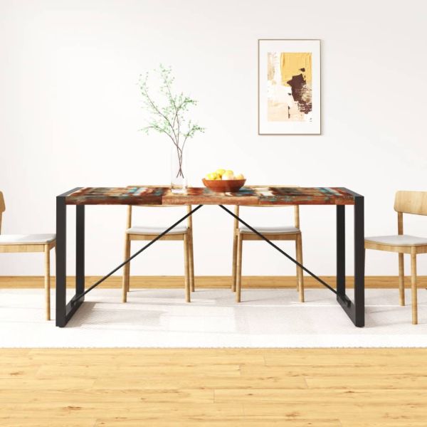 Трапезна маса, регенерирано дърво масив, 180 cм