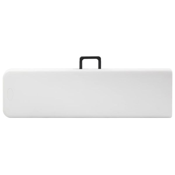 Сгъваеми градински пейки, 2 бр, 180 см, HDPE, бели