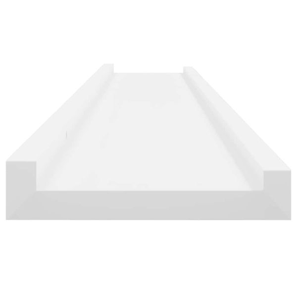 Стенни рафтове, 2 бр, бели, 100x9x3 см