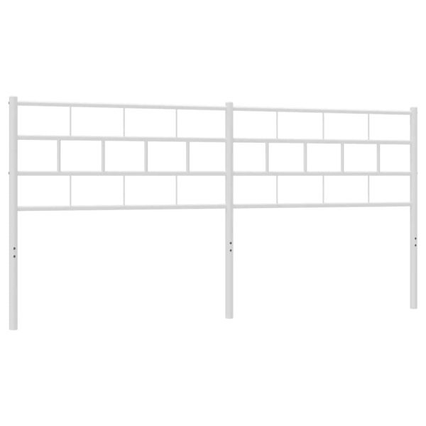 Метална резервна табла за легло, бяла, 160 см