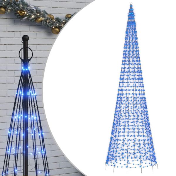 LED коледна елха 1534 LED синьо 500 см