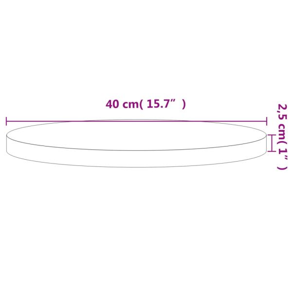 Плот за маса Ø40x2,5 см кръгъл масивен бук
