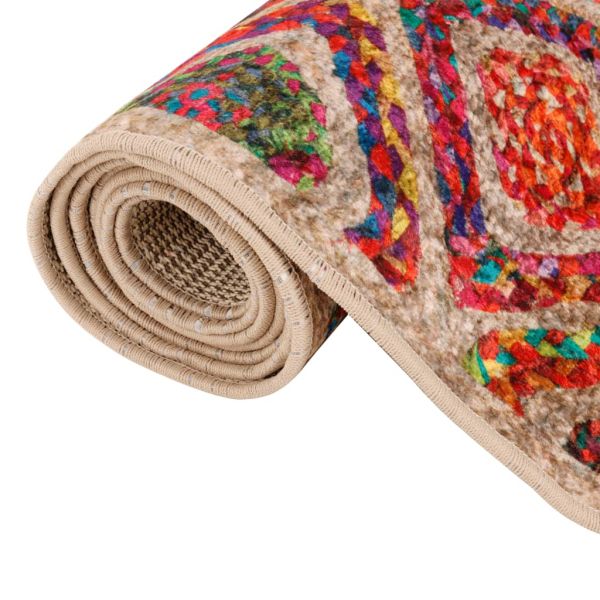 Перящ се килим многоцветен 80x300 см