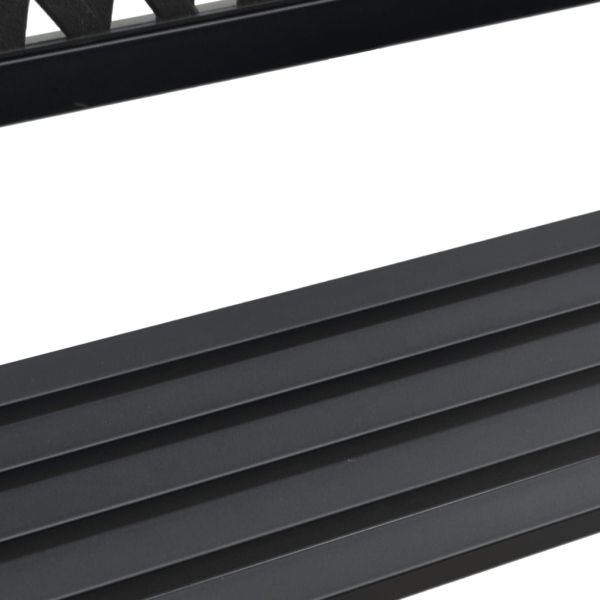 Градинска пейка, черна, 120 см, стомана