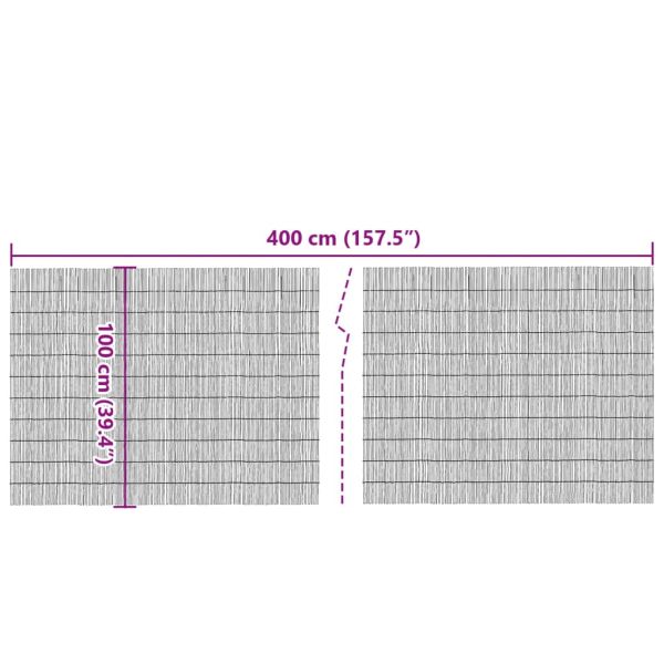 Градинска ограда 400x100 см тръстика