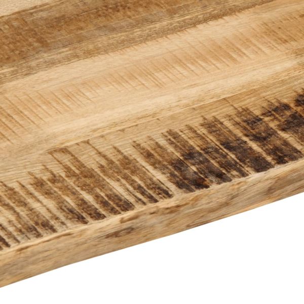 Плот за маса, жив ръб, 140x40x3,8 см, масивно дърво грубо манго