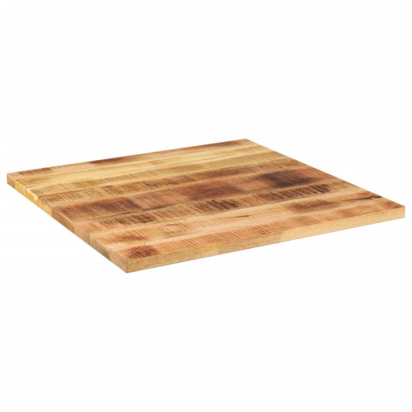 Плот за маса, 80x80x2,5см, квадратен, масивно дърво грубо манго