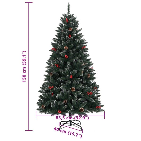 Изкуствена коледна елха, 150 LED, 150 см