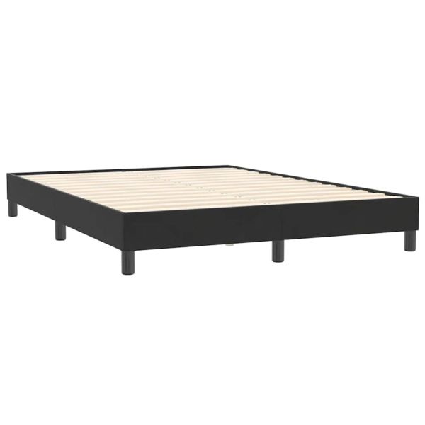 Box Spring Легло без матрак Черно 140x210 cm Velvet