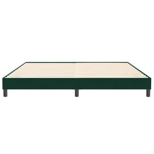 Box Spring Легло без матрак Тъмнозелено 200x210 cm Кадифе