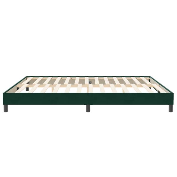 Box Spring Легло без матрак Тъмнозелено 200x210 cm Кадифе