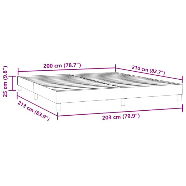 Box Spring Легло без матрак Тъмнозелено 200x210 cm Кадифе