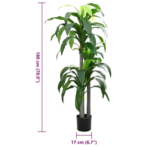 Изкуствено дърво Dracaena 36 листа 180 см зелено