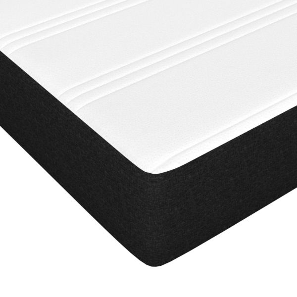 Боксспринг легло с матрак, черно, 90x200 см, плат