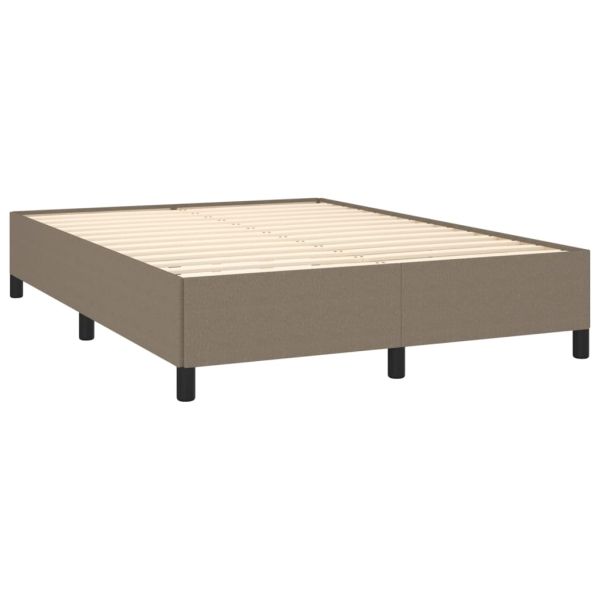Боксспринг легло с матрак, таупе, 140x200 см, плат