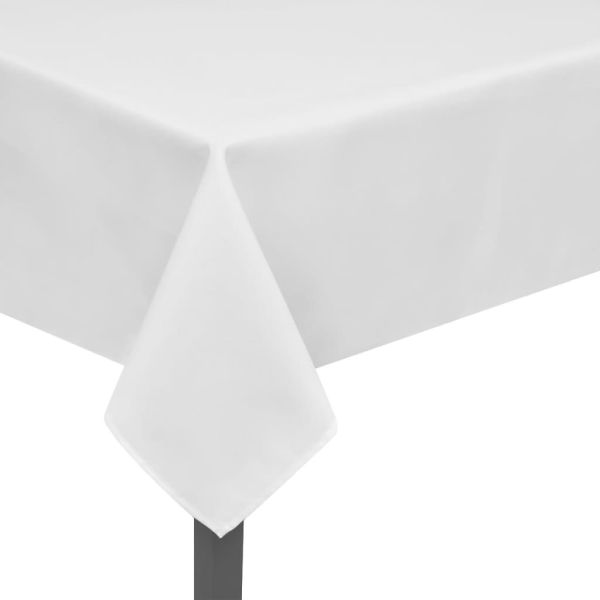 Покривки за маса, бели, 5 бр, 250 x 130 см