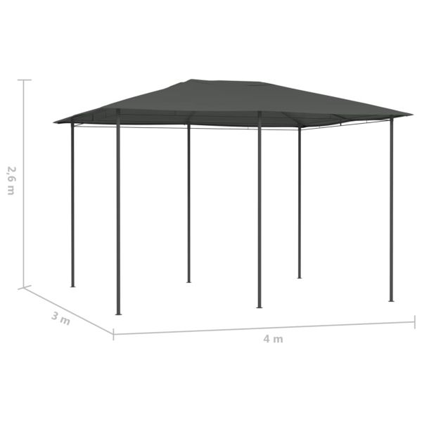 Шатра, 3x4x2,6 м, антрацит, 160 г/м²