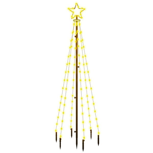 Коледна елха с шип, топло бяло, 108 LED, 180 см