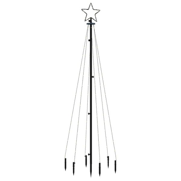 Коледна елха с шип, топло бяло, 108 LED, 180 см