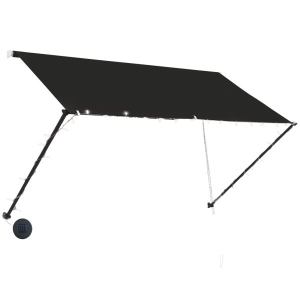 Сенник с падащо рамо с LED, 250х150 см, антрацит