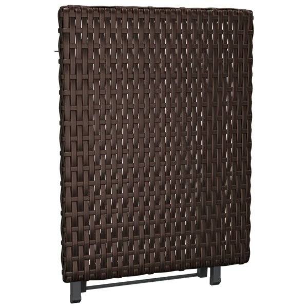 Сгъваема маса, кафява, 45x35x32 см, полиратан