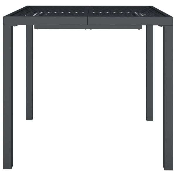 Градинска маса антрацит 80x80x72 cм стомана