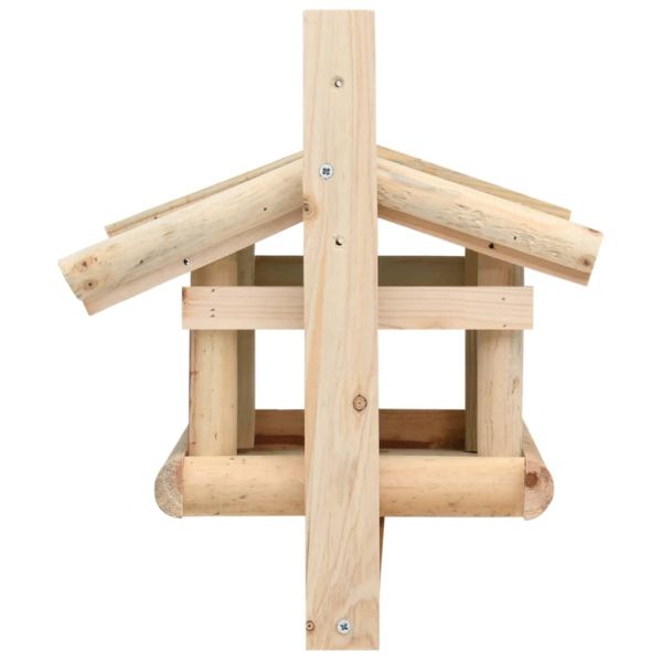 Хранилка за птици, дърво масив, 35x29,5x21 см