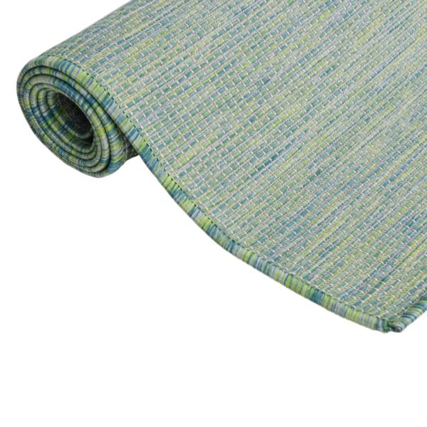 Градински плоскотъкан килим, 80x150 см, тюркоазен