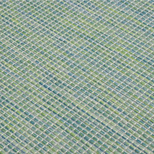Градински плоскотъкан килим, 80x150 см, тюркоазен