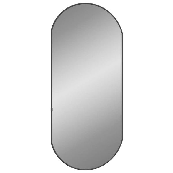 Стенно огледало черно 80x35 см овално