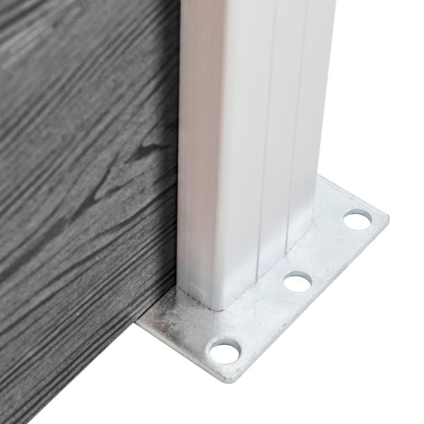 Градинска ограда, WPC, 872x186 см, сива