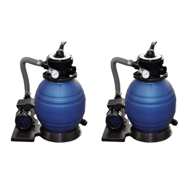Пясъчни филтърни помпи, 2 бр, 400 W, 11000 л/ч