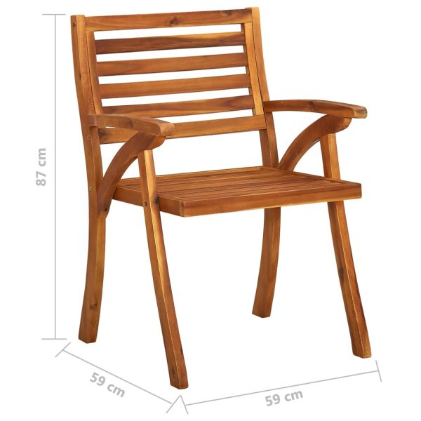 Градински столове, 6 бр, акациево дърво масив