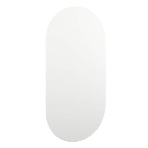 Огледало с LED лампи, 40x20 см, овално, стъкло