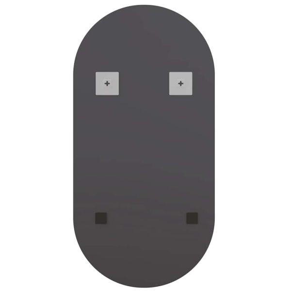 Огледало с LED лампи, 40x20 см, овално, стъкло