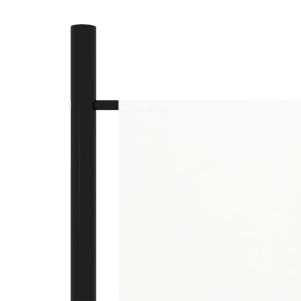Параван за стая, 6 панела, бял, 300x180 cм