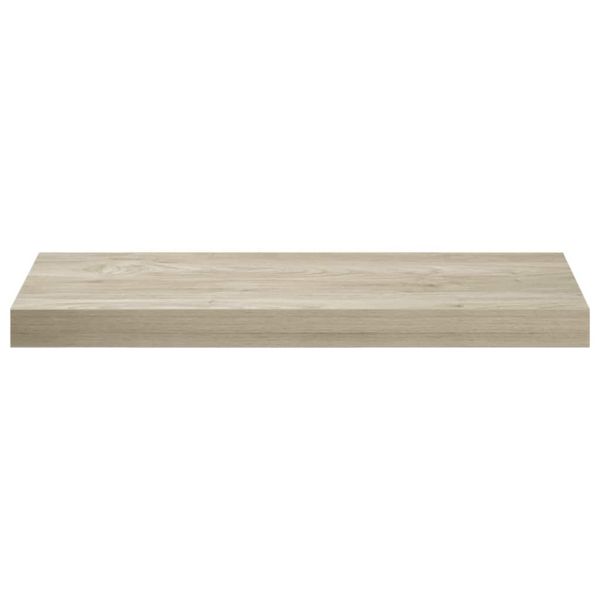 Окачен стенен рафт, дъб, 60x23,5x3,8 см, МДФ