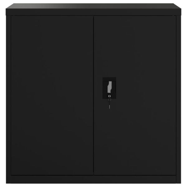 Шкаф за папки черен 90x40x90 см стомана
