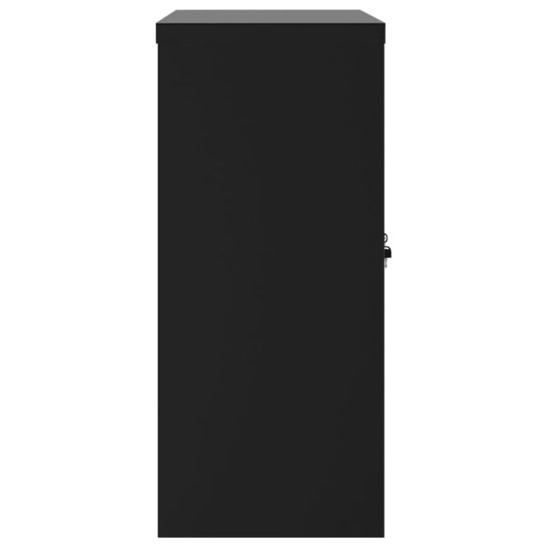 Шкаф за папки черен 90x40x90 см стомана