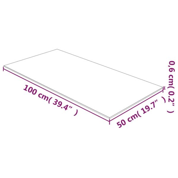Плот за маса прозрачен 50x100 см закалено стъкло