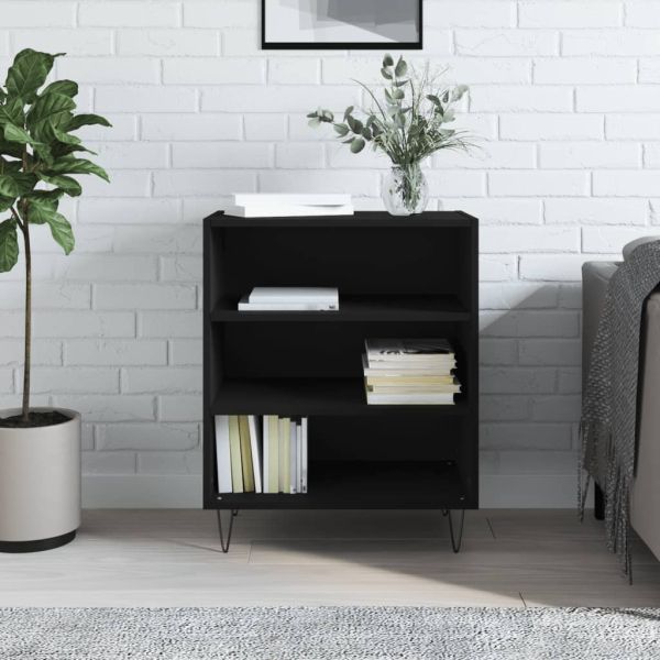 Бюфет черен 57x35x70 см инженерно дърво