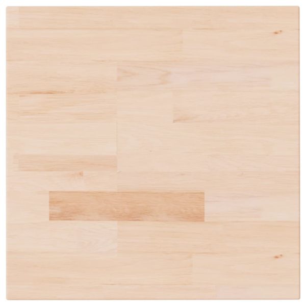 Квадратен плот за маса, 40x40x4 см, необработен дъб масив