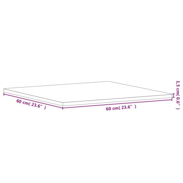 Плот за маса 60x60x1,5 см квадратен масивен бук