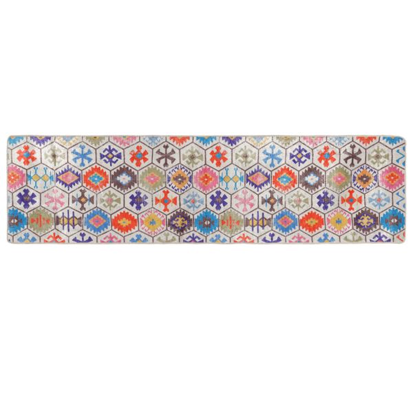 Перящ се килим многоцветен 80x300 см