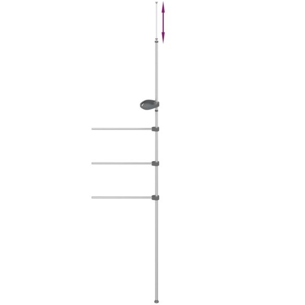 Закачалка за кърпи 47x280 см алуминий