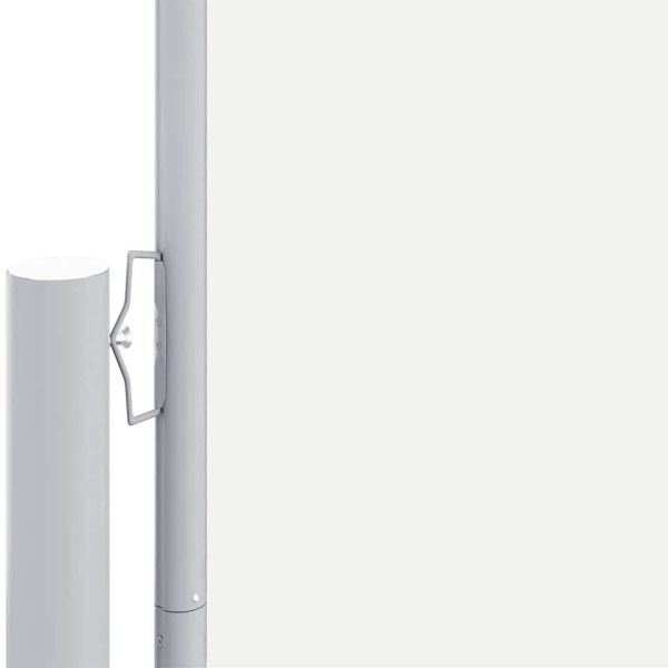 Прибираща се странична тента, кремава, 200х600 см