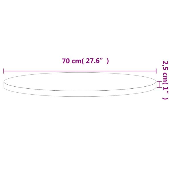 Плот за маса Ø70x2,5 см кръгъл масивен бук