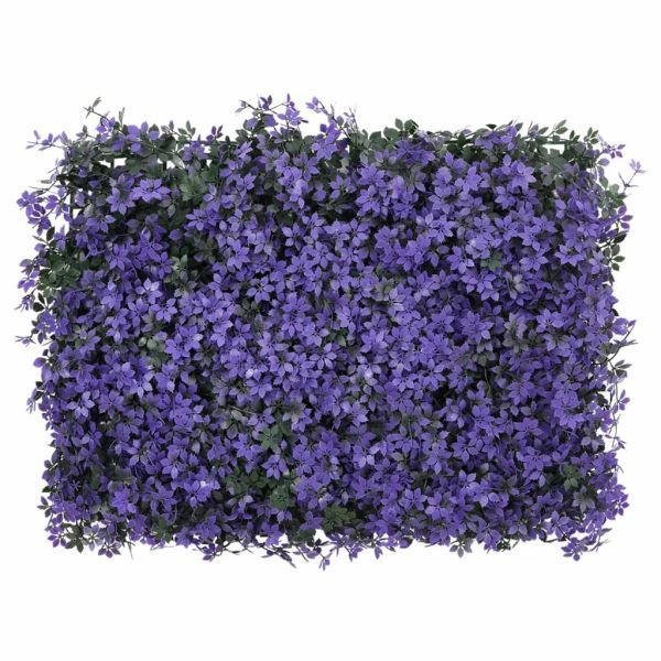  Ограда от изкуствени листа 24 бр лилаво 40x60 см
