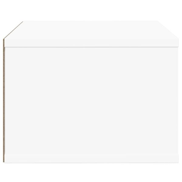 Стойка за принтер, бяла, 40x32x22,5 см, инженерно дърво