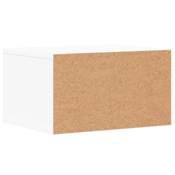 Стойка за принтер, бяла, 40x32x22,5 см, инженерно дърво